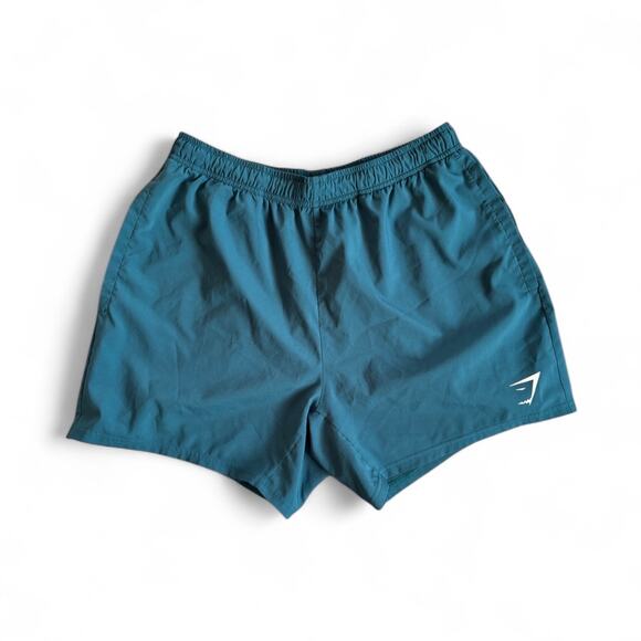 Gymshark Shorts Medium Teal Athletic Training Running Gym Lightweight Activewear - Picture 1 of 9
